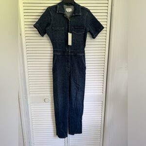 Rivet Utility Denim Jumpsuit-Medium